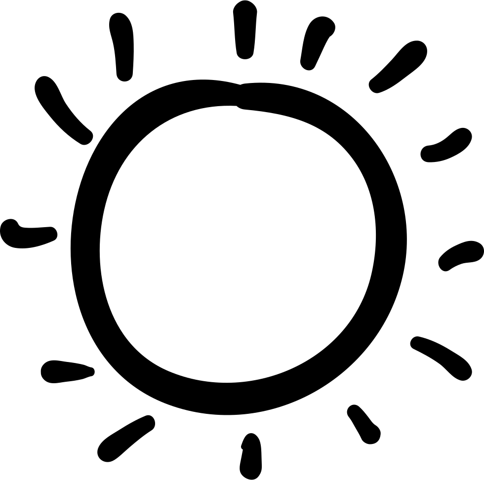 Clipart Hand Drawn Sun Outline - Good Morning Beautiful Clipart (980x972)