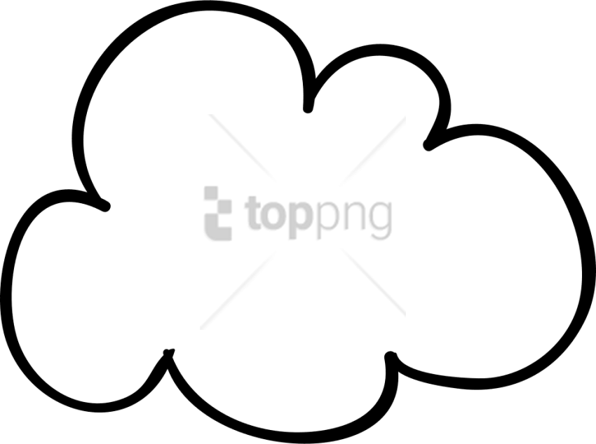Free Png Hand Drawn Cloud Png Image With Transparent - Hand Drawn Cloud Png (850x634)