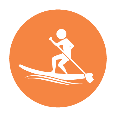 Paddleboarding - Orange Puzzle Icon Png (400x401)