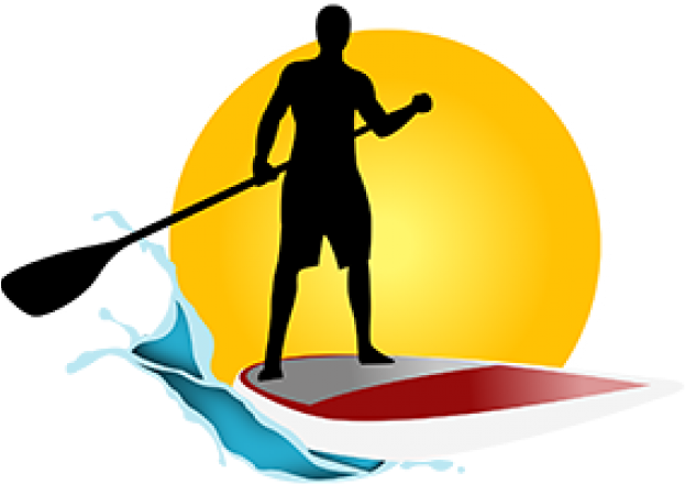 Paddle Clipart Sup - Stand Up Paddling Png (640x480)