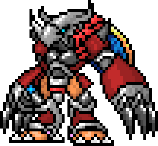 Crimsonwargreymon Redo - Art Pixel Wargreymon (670x590)
