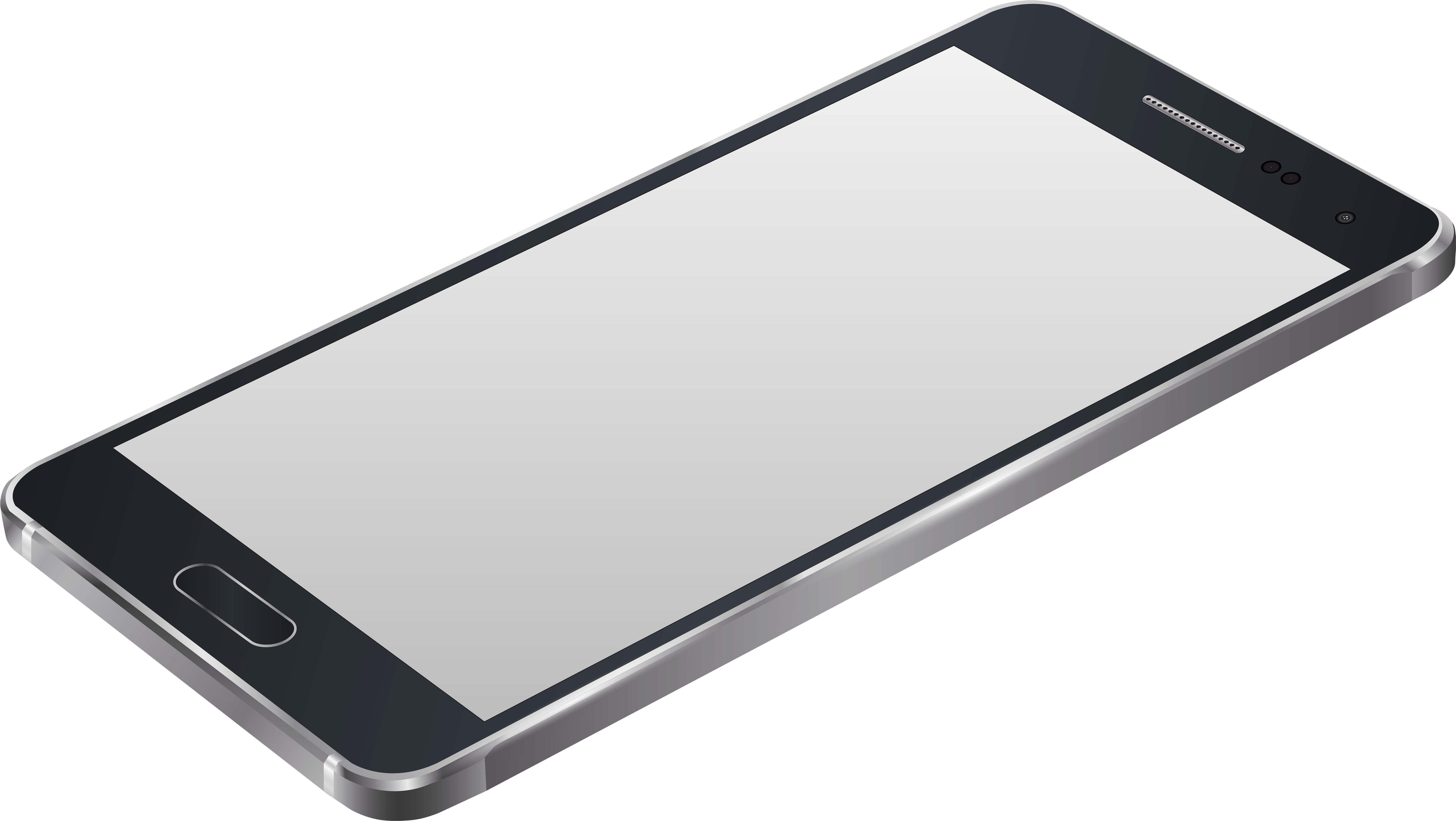 Grey Smartphone Png Clip Art Image Best Web Clipart - 3d Mobile Frame Png (6000x3382)