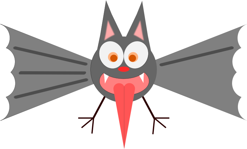 Free Funny Bat Clip Art - Funny Bat (800x566)
