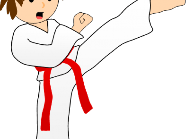 Mixed Martial Arts Clipart Taekwondo Sparring - Clipart Kick Png (640x480)