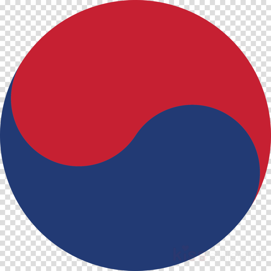 Korean Yin Yang Clipart Flag Of South Korea Yin And - Korean Yin Yang Clipart Flag Of South Korea Yin And (900x900)