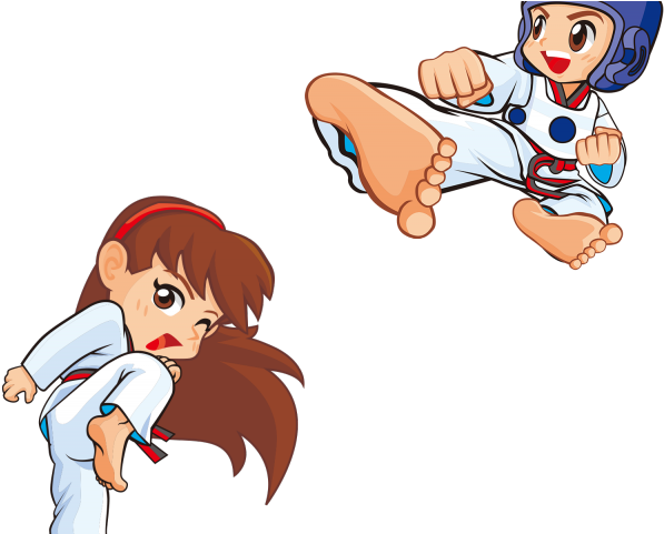 Mixed Martial Artist Clipart Tae Kwon Do - Cartoon Taekwondo Kick Png (640x480)