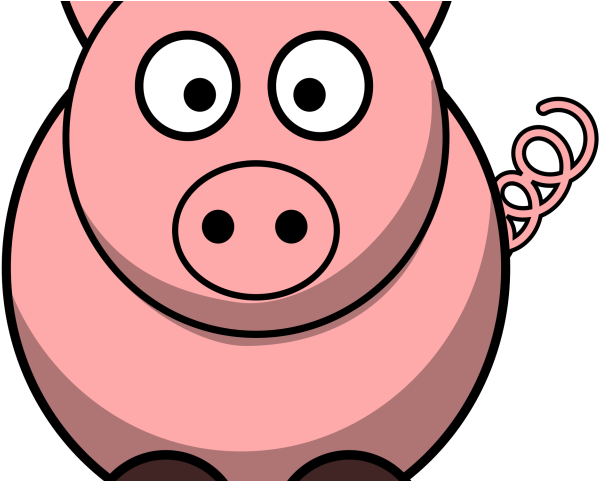 Cartoon Animals Clipart Round Animal - Pig Clip Art (640x480)