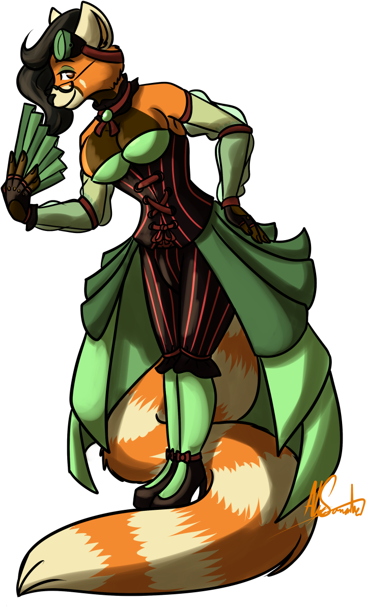 Quinn's Steampunk Costume - Cartoon (848x1200)