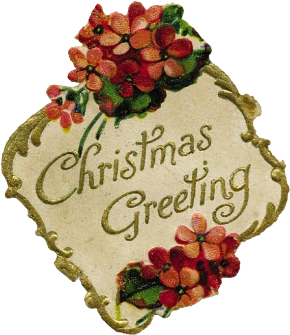 Merry Christmas, My Friends - Vintage Merry Christmas Clip Art (666x720)