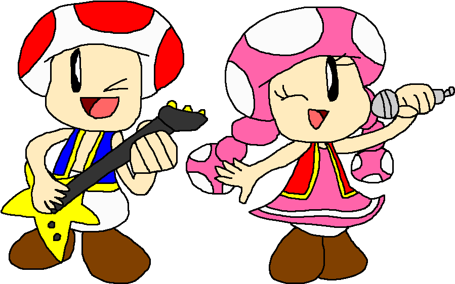 Rocken With And Toadette By Pokegirlrules On Ⓒ - Cartoon (965x689)