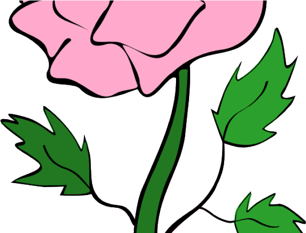 Pink Rose Clipart Animated - Pink Rose Cartoon Png (640x480)