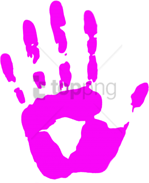 Hand Print Scroll Banner Banner Clipart - Pink Crown (480x586)