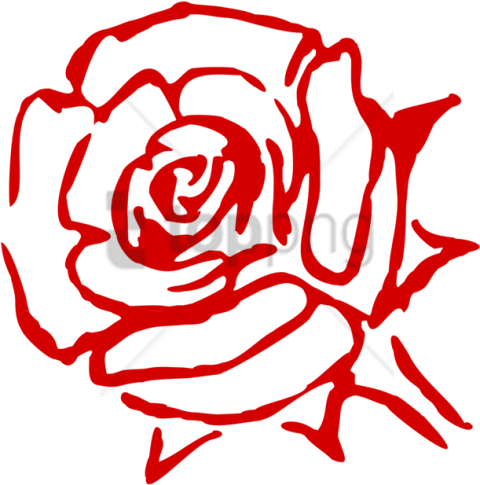 Free Png Download Art Line Red Rose Png Images Background - Red Roses Line Art (480x485)