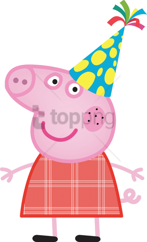 Free Png Peppa Pig With Party Hat Png Image With Transparent - Peppa Pig With Party Hat (480x787)
