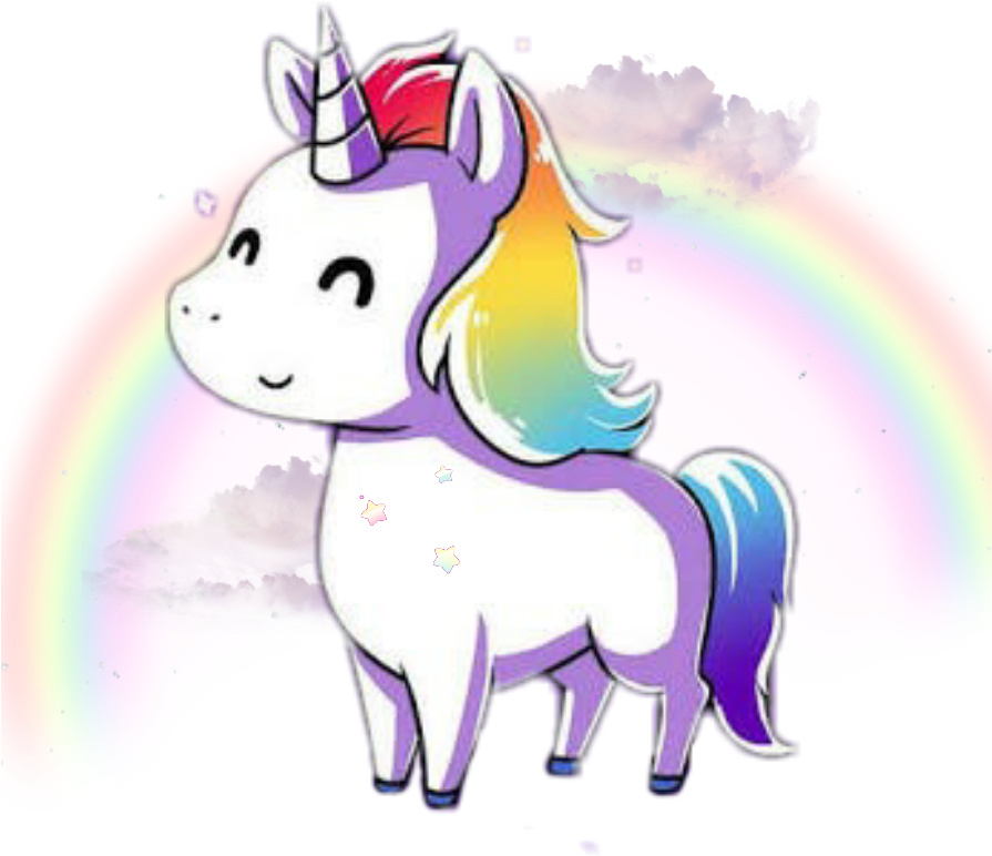 Unicorn Kawaii Rainbow Tumblr Cute Png Cute Rainbow - Unicorn Kawaii Rainbow Tumblr Cute Png Cute Rainbow (895x772)