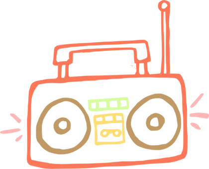 Boombox Drawing Openoffice Draw Download Encapsulated - Easy To Draw Boombox (420x340)