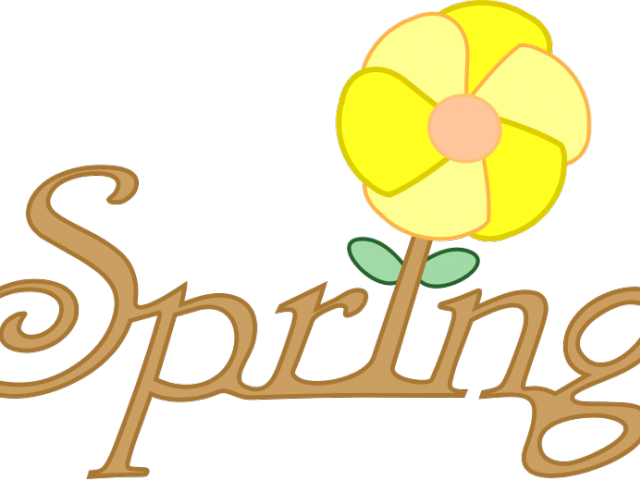 Sunny Clipart Word - Spring Season In Cartoon (640x480)
