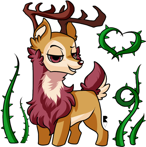 Allocen, Bedroom Eyes, Buck, Deer, Fluffy, Fluffy Tail, - Cartoon (512x512)