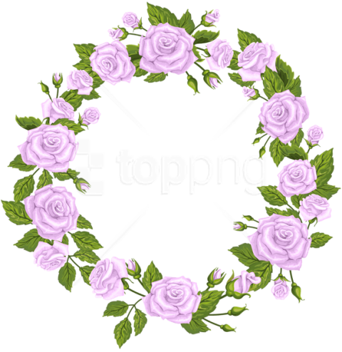 Free Png Download Roses Border Violet Png Clipart Png - Pink Roses Floral Border Png (480x494)