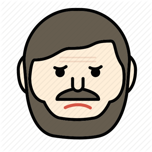 Sad Human Face - Hemingway Icon (512x512)