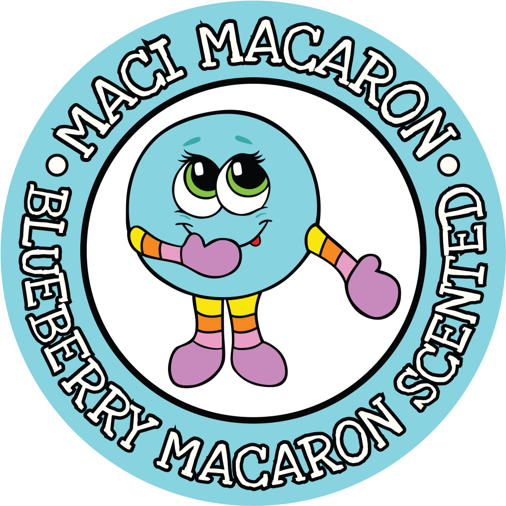 Blueberry Macaron Whiffer Stickers Scratch 'n Sniff - Blueberry Macaron Whiffer Stickers Scratch 'n Sniff (1024x1022)
