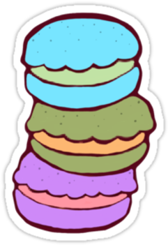 Cute Macarons By Kalkos - Cute Tumblr Png Stickers (375x360)