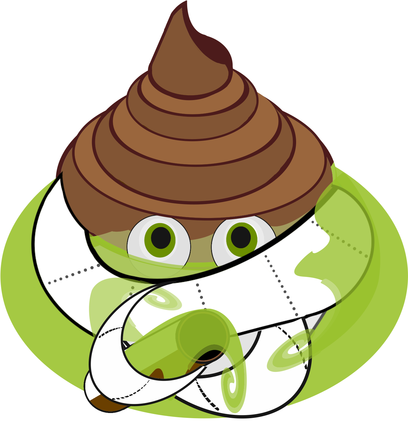 Sick Poop - Pile Of Poo Emoji (1412x1412)