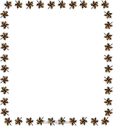 Leaf Background Royalty Free Vector Clip Art Illustration - Moldura De Joaninha Png (430x480)