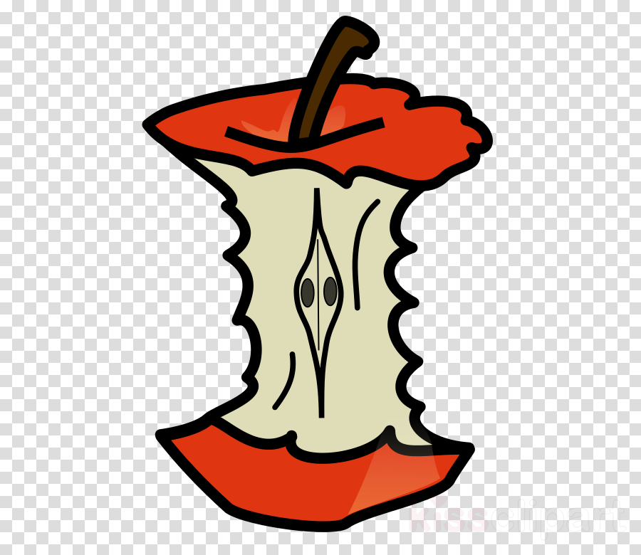 Apple Core Clipart Clip Art - Cartoon Apple Core (900x780)