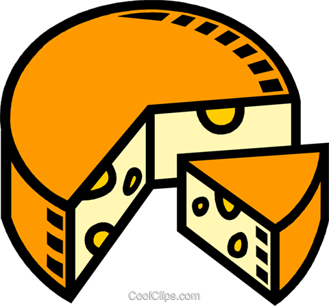 Swiss Cheese Royalty Free Vector Clip Art Illustration - Cheeses (480x447)