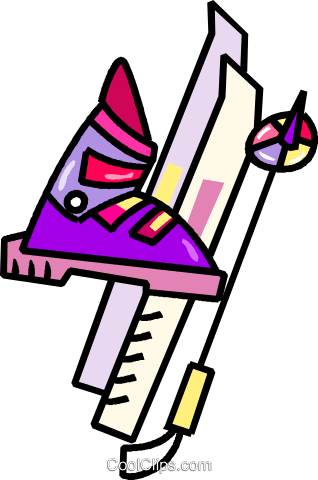 Skifahren Ausrüstung Vektor Clipart Bild -vc022072 - Ski Und Skischuhe Clipart (318x480)