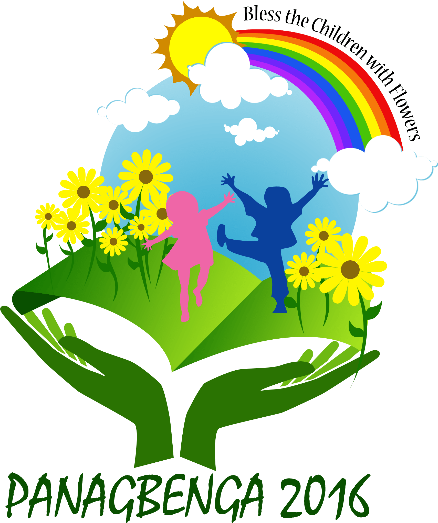 Panagbenga 2016 Logo, “bless The Children With Flowers” - Panagbenga Festival 2016 Logo (1800x2250)