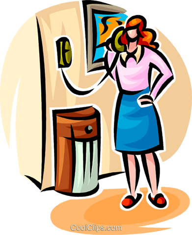 Woman On The Telephone Royalty Free Vector Clip Art - Woman On The Telephone Royalty Free Vector Clip Art (391x480)