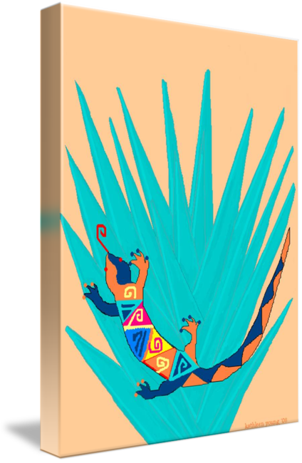 Blue Agave Tango By Kathleen Young - Illustration (424x650)