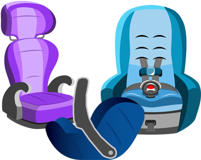 Car Seats For Different Stages - Baby Car Seat Clipart (428x342)