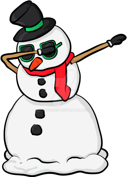 Snowman Doing The Dab (480x575)
