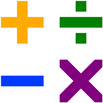 Practice Addition And Multiplication Facts - Addition Subtraction Multiplication Division Clipart (385x385)