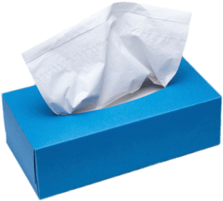 Facial Tissues Blue Box - Tissue Box (466x368)