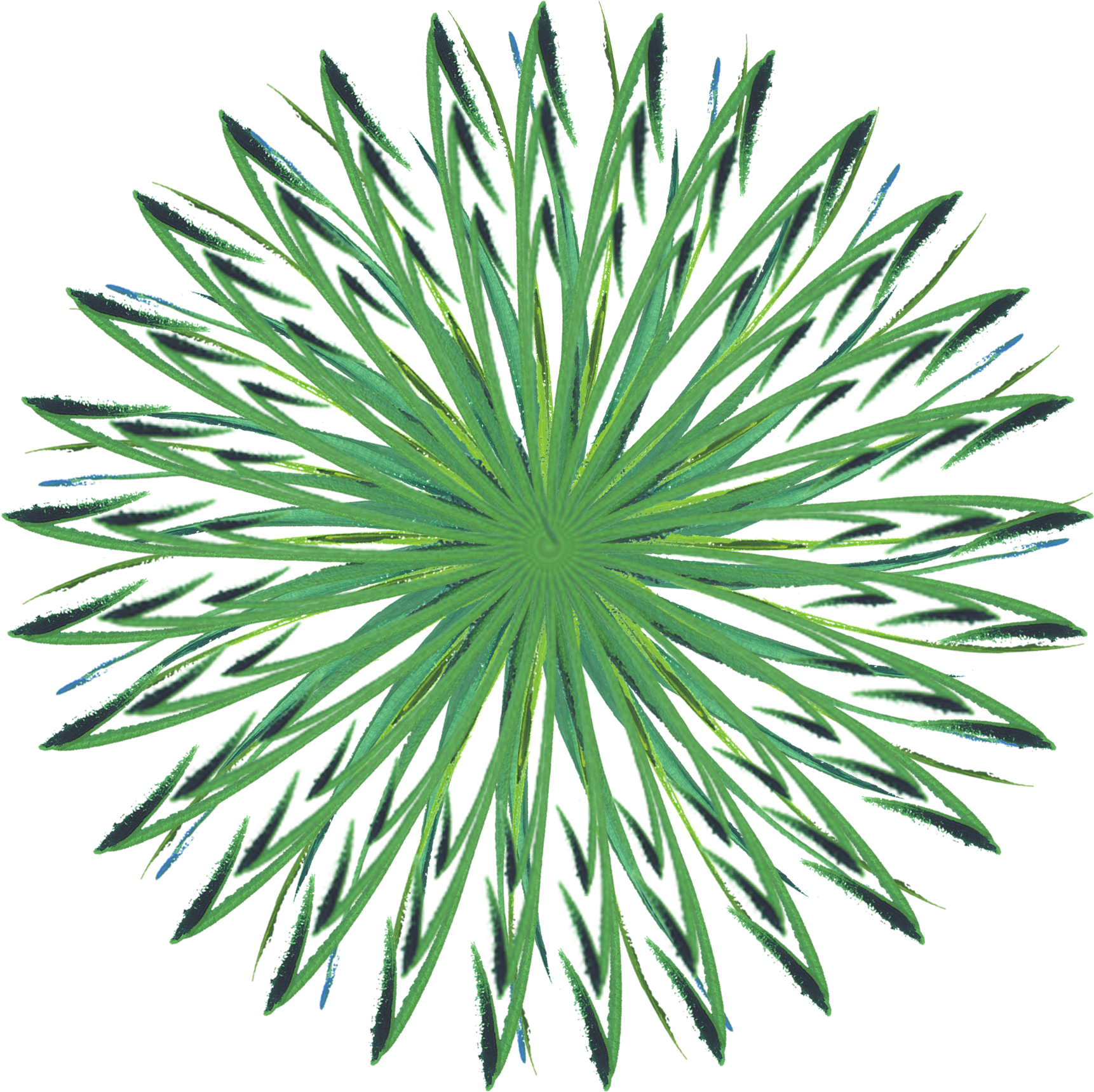 Simple Calm Decorative Watercolor Png And Psd - Grass (2000x2000)