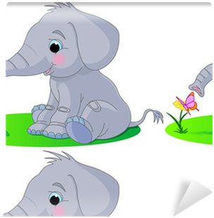 Cute Baby Elephant Cartoon (400x400)