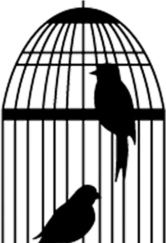 Cage Clipart Bird's - Gambar Sangkar Burung Kartun Png (640x480)