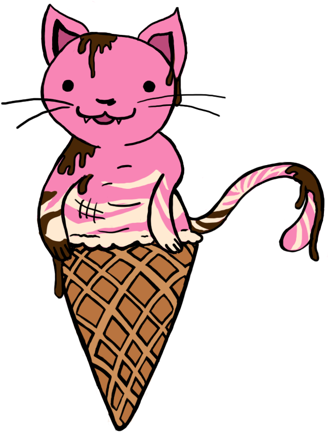 787 X 997 1 - Ice Cream Kitty Drawing (787x997)