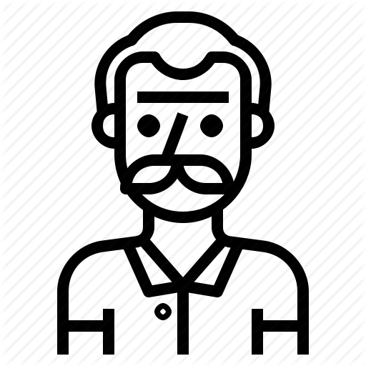 Avatar Man Old White - Icon (512x512)