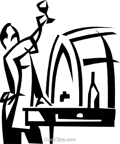 Wine Maker Royalty Free Vector Clip Art Illustration - Wine Maker Royalty Free Vector Clip Art Illustration (400x480)