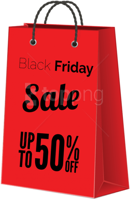 Free Png Download Black Friday Sale Red Bag Clipart - Black Friday Bag Png (480x689)