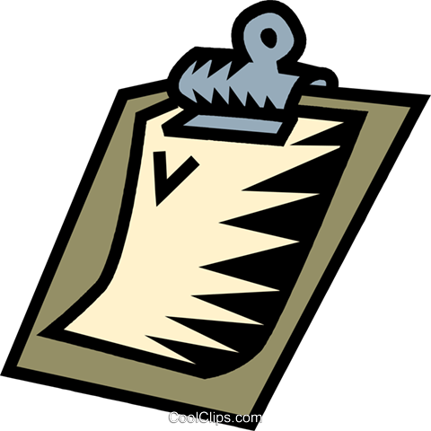 Clipboard Royalty Free Vector Clip Art Illustration - Clipboard Royalty Free Vector Clip Art Illustration (480x480)