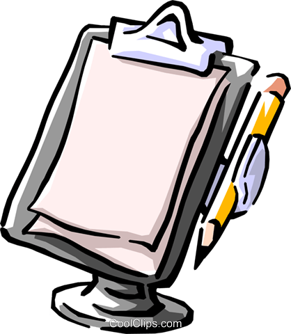 Clipboard Royalty Free Vector Clip Art Illustration - Clipboard Royalty Free Vector Clip Art Illustration (418x480)