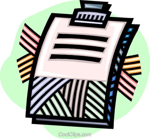 Clipboard Royalty Free Vector Clip Art Illustration - Clipboard Royalty Free Vector Clip Art Illustration (480x444)
