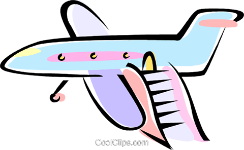 Commercial Airplane Royalty Free Vector Clip Art Illustration - Commercial Airplane Royalty Free Vector Clip Art Illustration (480x296)