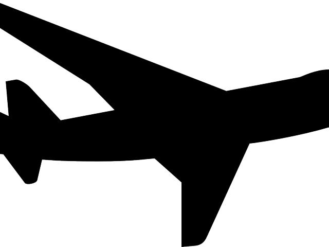 Aircraft Clipart Silhouette - Airliner (640x480)